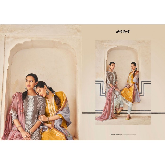Jay Vijay Now N Now Vol 4 Pure Muga Silk Dress Materials